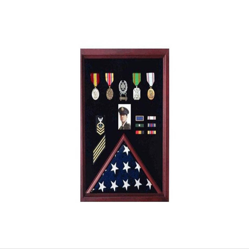 Flags connections 4 x 6 Flag Display Case Combination for Medals Photos