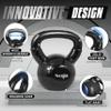 Yes4All Kettlebells 20 25 lbs Set Weight Vinyl Coated Cast Iron for Dumbbell Weights Exercises, Gym, Fitness, Full Body Workout Equipment Push up, Grip and Strength Training, Black view 2