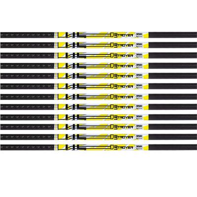 Carbon Express D-Stroyer Hunting Arrow Shafts, 12-Pack, High Modulus Carbon Weave, Dual Spine Weight Forward Technology, Laser Checked, Length 31.5 - 350, 400, or 500 Spine