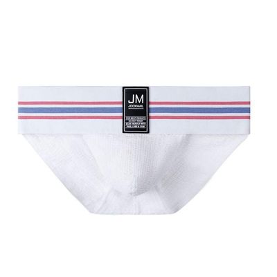 JOCKMAIL Mens Briefs Underwear Athletic Underwear Brief Cotton Mens Underwear Briefs Sport Underwear (XL, White)