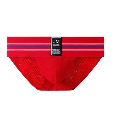 JOCKMAIL Mens Briefs Underwear Athletic Underwear Brief Cotton Mens Underwear Briefs Sport Underwear (XL, Red)