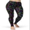 sissycos Women's 80s Leggings Artistic Splash Printed Buttery Soft Stretchy Pants (Large, Splash Line) view 1