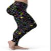 sissycos Women's 80s Leggings Artistic Splash Printed Buttery Soft Stretchy Pants (Large, Splash Line) view 4
