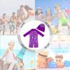 upandfast Baby Swimsuits UPF 50+ Sun Protection Long Sleeve One Piece Zip Swimwear(Purple, 9-12 Months) view 2