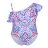 Freebily Kids Girls' One-Piece Floral Swimsuit Ruffled Spaghetti Straps Tankini Bikini Swimwear Bathing Suit Colorful 18-24 Months view 1