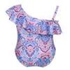 Freebily Kids Girls' One-Piece Floral Swimsuit Ruffled Spaghetti Straps Tankini Bikini Swimwear Bathing Suit Colorful 18-24 Months view 4