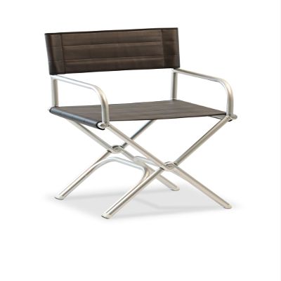 FORMA MARINE Boat Chair Black Vinyl Padded Deck Folding High-End Aluminum Furniture ASTRON A6000VBL