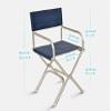 FORMA MARINE Boat Chair Black Vinyl Padded Deck Folding High-End Aluminum Furniture ASTRON A6000VBL view 3