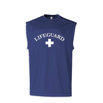 VLX Lifeguard Muscle Tee - Lifeguard Logo, Navy,M