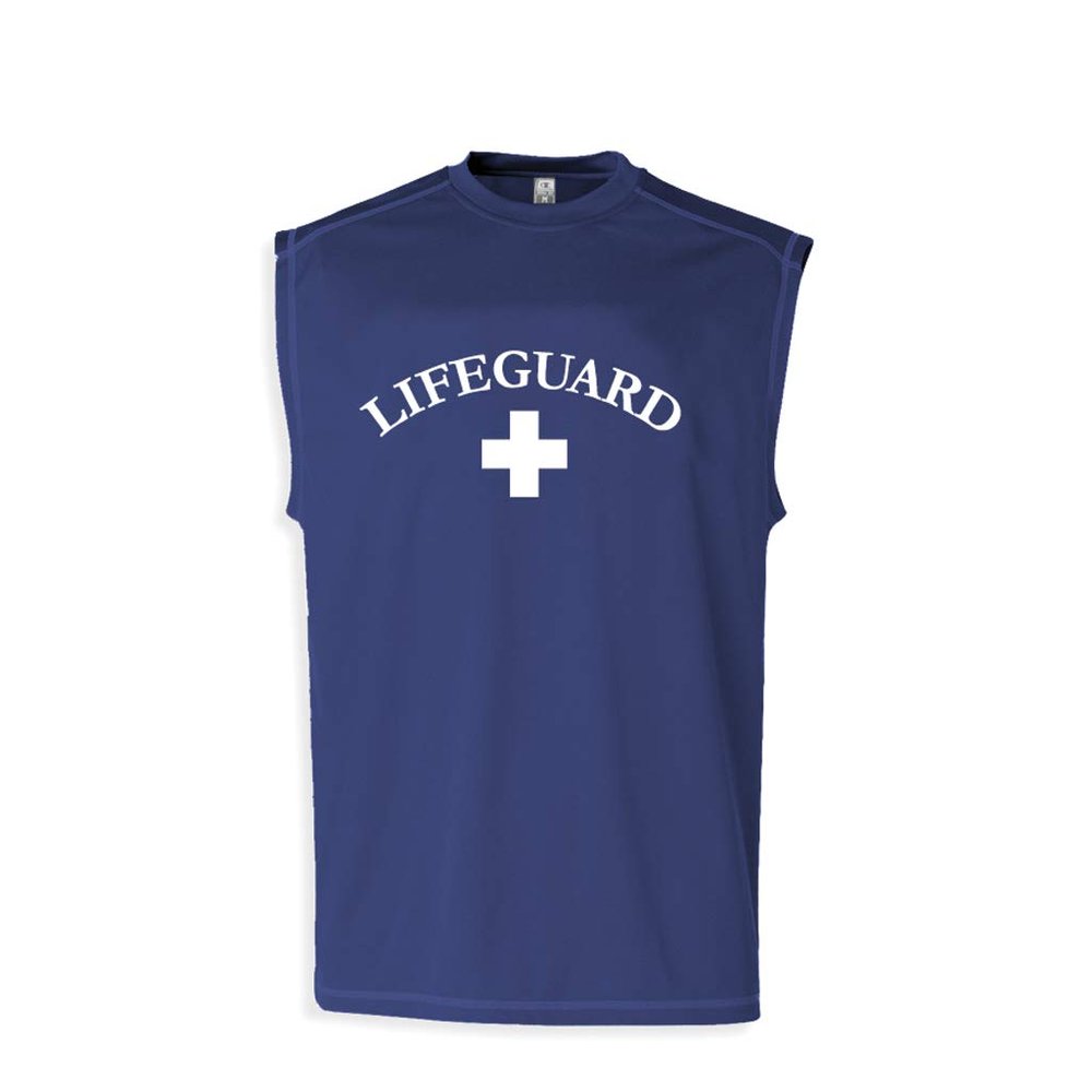 VLX Lifeguard Muscle Tee - Lifeguard Logo, Navy,M
