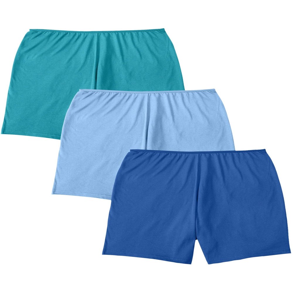 Comfort Choice Plus Size Stretch Cotton Boxer 3-Pack - 7, Vibrant Blue Pack