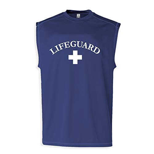 Lifeguard Muscle Tee - Lifeguard Logo,Navy,XL