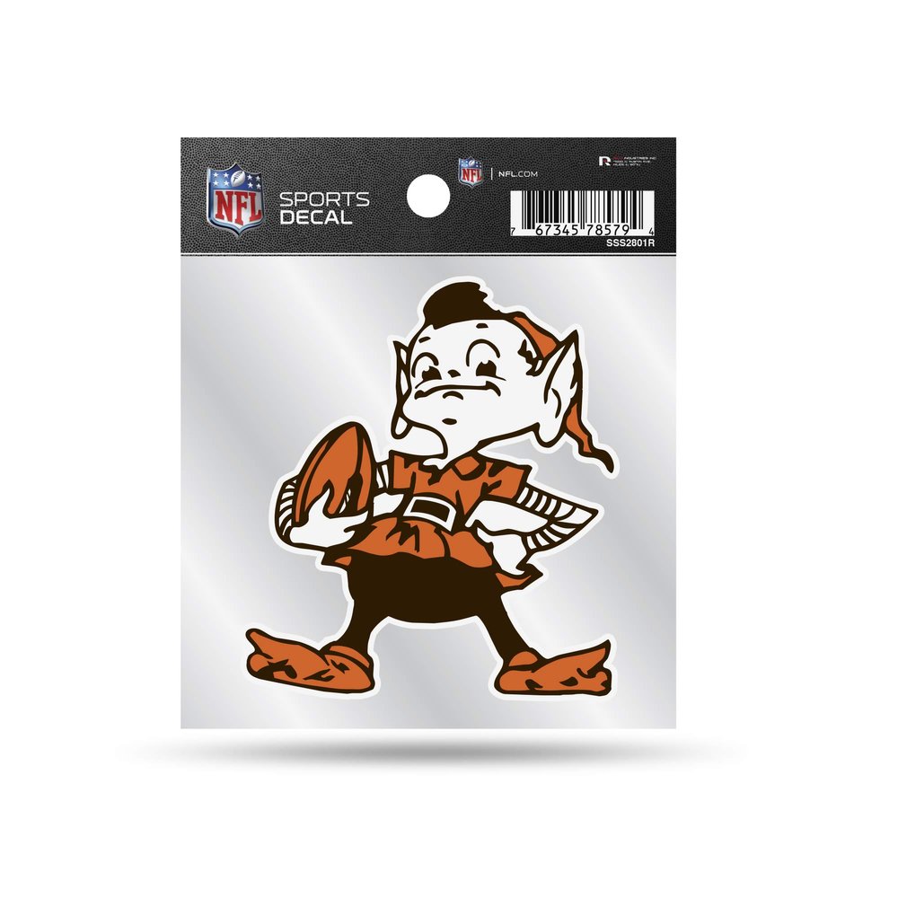 Rico Industries NFL Cleveland Browns Retro 4"x4" Small Style Decal