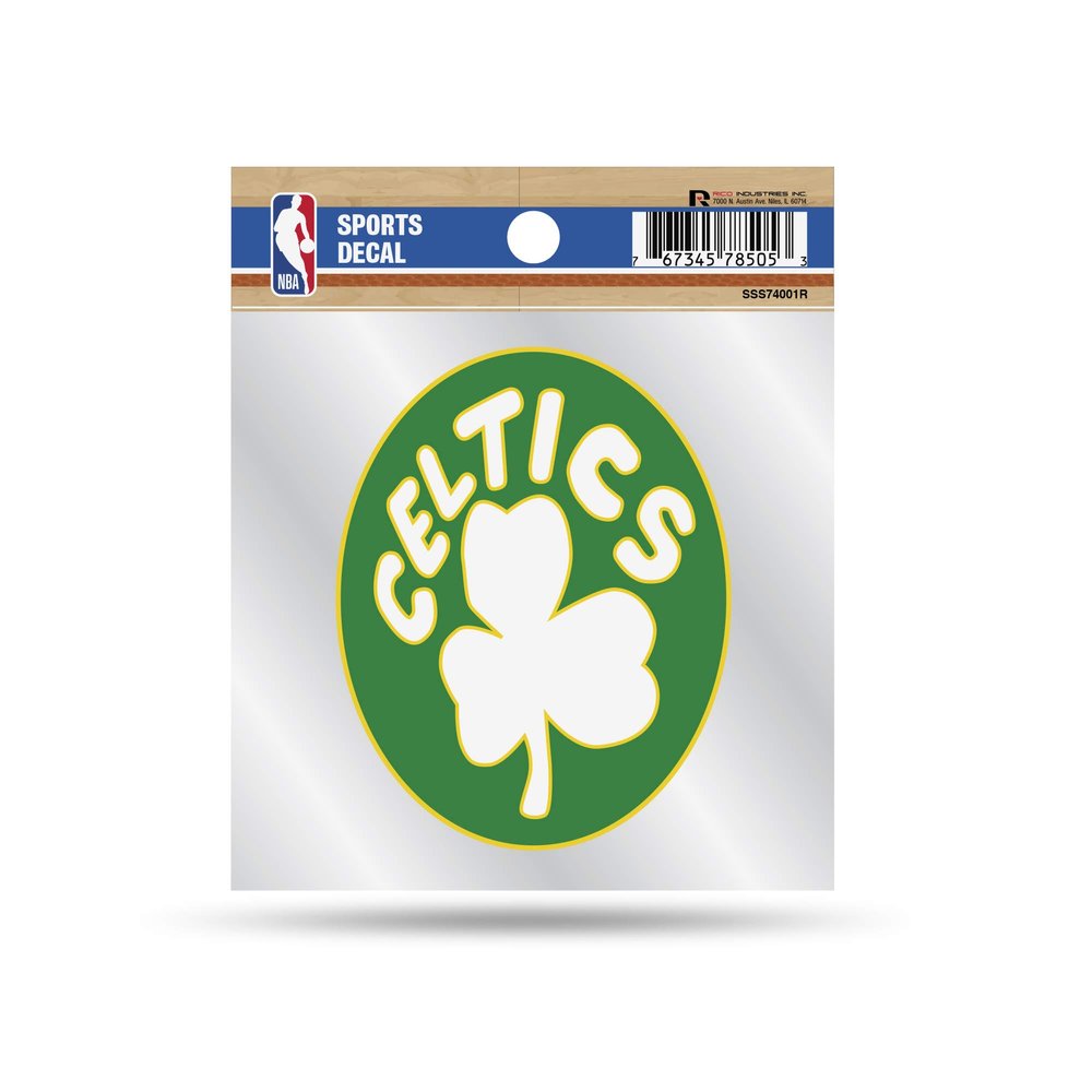Rico Industries NBA Boston Celtics Retro 4"x4" Small Style Decal