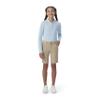 French Toast Girls' Adjustable Waist Twill Bermuda Shorts, Khaki, 14 Plus view 1