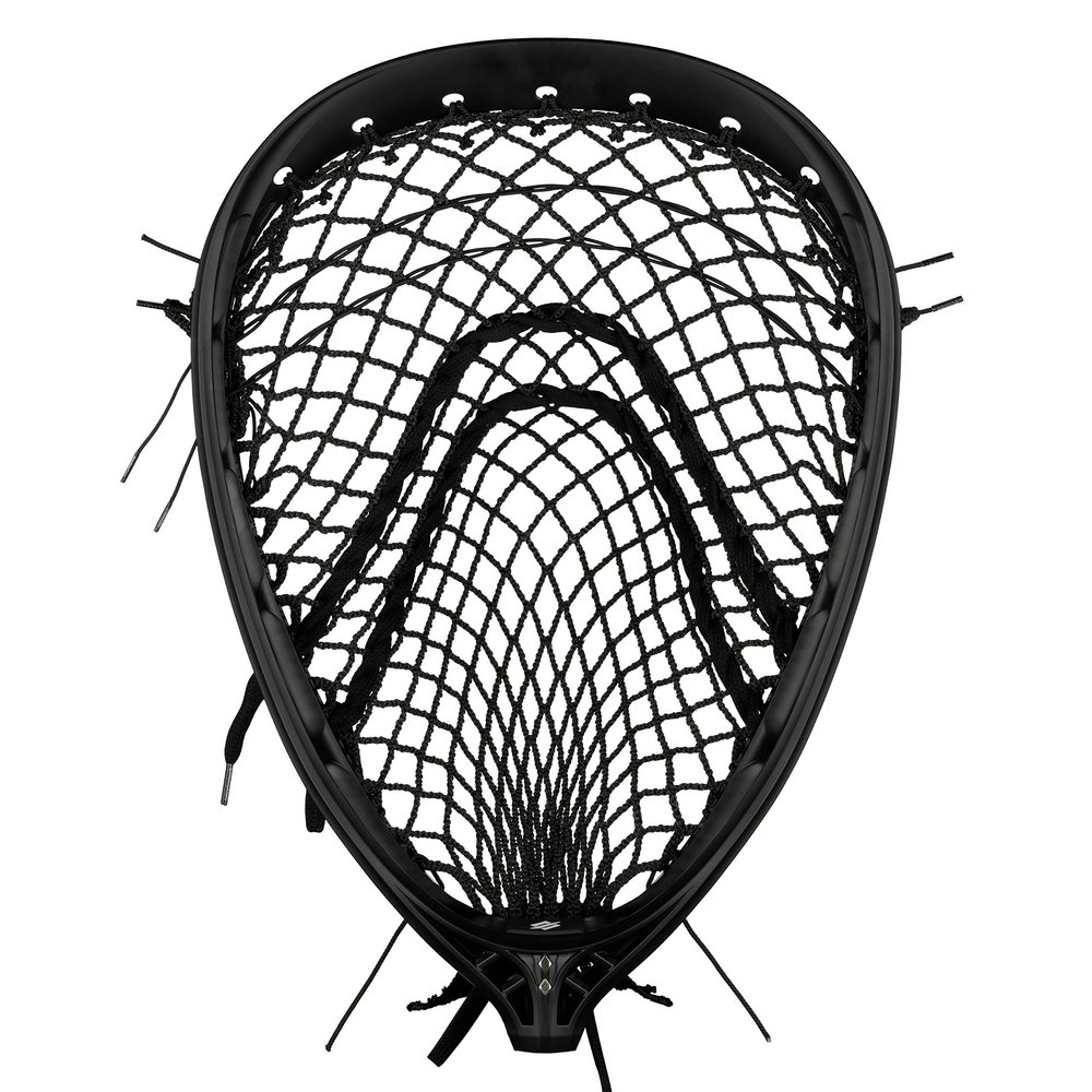 StringKing Mark 2G Goalie Lacrosse Head Strung with Grizzly Mesh (Grizzly 2s - Black/Black)