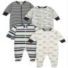Onesies Brand baby boys 4-pack 'N Plays Footies and Toddler Sleepers, Tiger Blue, 6-9 Months US view 1