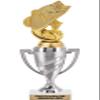 Crown Awards Fish Trophy, 10" Silver Cup Largemouth Bass Fish Trophies with Engraving Included, 5 Pack view 1