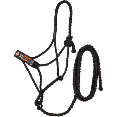 Tough 1 Beaded Mule Halter w.Lead Black Arrow