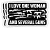 Chilli Purple Mens I Love One Woman & Several Guns 2A Right Gift for Him Gift Decorations - 4x3 Vinyl Stickers, Laptop Decal, Water Bottle Sticker (Set of 3) view 1
