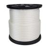 1/2" White Polyester Rope, Solid Braid Dacron Utility Rope, 250 ft Spool, Low Stretch UV Resistant Industrial Cord view 1