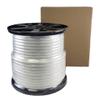 1/2" White Polyester Rope, Solid Braid Dacron Utility Rope, 250 ft Spool, Low Stretch UV Resistant Industrial Cord view 2