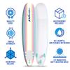 WAVESTORM Classic Soft Top Foam 8ft Surfboard Surfboard for Beginners and All Surfing Levels Complete Board Set Including Accessories Leash and Fins,Burst,8 Feet x 22.5 Inch x 3.25 Inch view 4