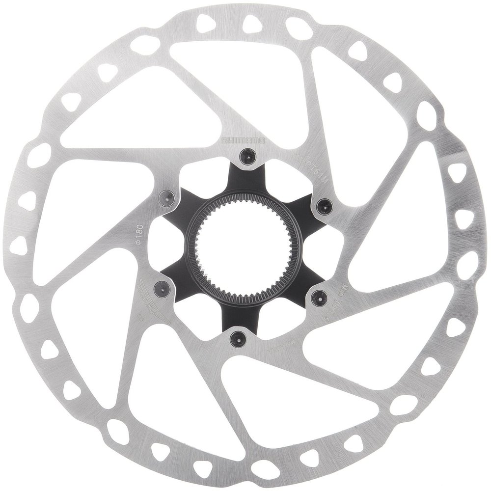 SHIMANO SM-RT64 Brake Disc Centre Lock Diameter 180 mm 2021 Brake Discs, silver