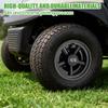 10L0L Golf Cart Hubcaps, 8 inch Wheel Covers Set of 4, Universal Hub Caps for Yamaha, Club Car, EZGO, Black view 2