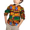 XIAOHUAGUA Little Boys Long Sleeves Tops African Teen Kids Girl Sports Wax Print Coat view 1