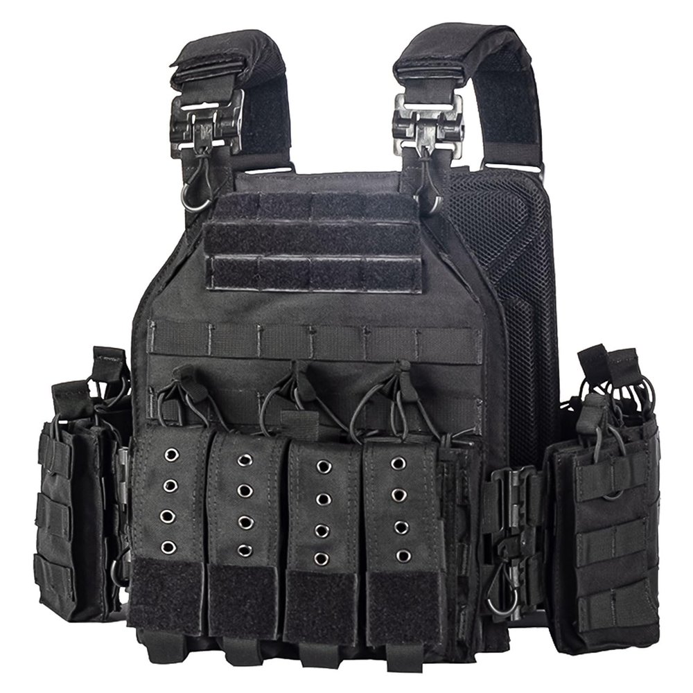 vAv YAKEDA CAMO Tactical Outdoor Carrier Vest (Black)