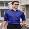 Alimens & Gentle Mens Royal Blue Dress Shirt Long Sleeve Wrinkle Free Stretch Business Formal Wedding Button Up Shirt XL view 3
