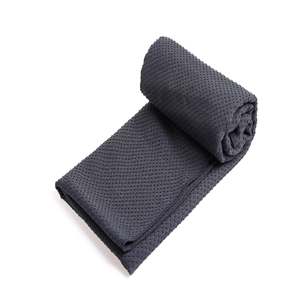 Honeystore Yoga Towels for Hot Yoga Non Slip Yoga Mat Towel with Grip Dots Dark Grey