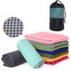 Honeystore Yoga Towels for Hot Yoga Non Slip Yoga Mat Towel with Grip Dots Dark Blue view 2