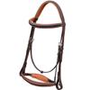 Exion Dressage Bridle for Horse Padded AntiPressure Crownpiece, Crank Noseband, Braided Browband & Web Reins Premium Leather Dressage Bridle for Show, Training view 2