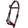 Exion Horse Dressage Bridle with Web Reins | Broad Anatomic Crownpiece, Crank Noseband & Browband & Reins with Hand Stoppers | Dressage Bridles for Horses view 2