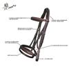 ExionPro Exion English Jumping Hunter Bridle with Removable Flash Noseband & Rubber Reins | Soft Padded Raised Snaffle Browband & Noseband | Anatomical Anti-Pressure Headpiece | Leather Horse Bridle view 4