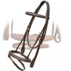 ExionPro Exion English Jumping Bridle with Flash & Rubber Reins  Anatomical Padded Horse Bridle  Premium Leather Designer Stitched Hunter Jumper Tack  SS Buckles  Pony, Cob, Full, Warmblood view 2