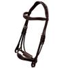 Exion Dressage Bridle with Anatomic Mono Crownpiece, Crank Noseband, Browband and Hand Stopper Reins for Horses view 2