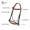 Exion Dressage Bridle for Horse Padded AntiPressure Crownpiece, Crank Noseband, Braided Browband & Web Reins Premium Leather Dressage Bridle for Show, Training view 4