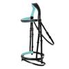 Exion Bling Horse Bridle with Blue Crystal Browband & Designer Flash Noseband | Broad Anatomical Crown with Baby Blue Padding | English Jumping Bridle with Rubber Reins view 1