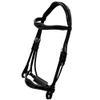 Exion Horse Dressage Bridle with Web Reins | Broad Anatomic Crownpiece, Crank Noseband & Browband & Reins with Hand Stoppers | Dressage Bridles for Horses view 2