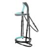 Exion Bling Horse Bridle with Blue Crystal Browband & Designer Flash Noseband | Broad Anatomical Crown with Baby Blue Padding | English Jumping Bridle with Rubber Reins view 4