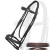 Exion Quick Change Snap English Bridle for Horses  Soft Lined Anatomical Jumping Bridle with Rubber Reins  Snap-On Crown & Cheekpiece  Wave Padded Browband & Raised Noseband  Horse Tack Set view 2