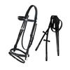 Exion Quick Change Snap English Bridle for Horses  Soft Lined Anatomical Jumping Bridle with Rubber Reins  Snap-On Crown & Cheekpiece  Wave Padded Browband & Raised Noseband  Horse Tack Set view 1