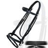 Exion Quick Change Snap English Bridle for Horses  Soft Lined Anatomical Jumping Bridle with Rubber Reins  Snap-On Crown & Cheekpiece  Wave Padded Browband & Raised Noseband  Horse Tack Set view 2