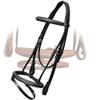 ExionPro Exion English Jumping Bridle with Flash & Rubber Reins  Anatomical Padded Horse Bridle  Premium Leather Designer Stitched Hunter Jumper Tack  SS Buckles  Pony, Cob, Full, Warmblood view 2
