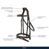 Exion Horse Snaffle Jumping Bridle with Removable Flash & Rubber Reins | Royal English Bridle for Horses | Havana Brown, Pony Size view 2