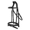 ExionPro Exion Anatomical Snaffle Jumping Bridle for Horses with Removable Flash Noseband & Rubber Reins  Premium Vegetable-Tanned Leather, SS Buckles, Padded MonoCrown, Designer Stitching view 1