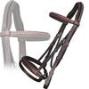 ExionPro Exion English Jumping Hunter Bridle with Removable Flash Noseband & Rubber Reins | Soft Padded Raised Snaffle Browband & Noseband | Anatomical Anti-Pressure Headpiece | Leather Horse Bridle view 2